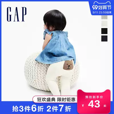 Gap female cubs bear pattern stretch pants 593470 autumn new children's cute foreign pie pantyhose