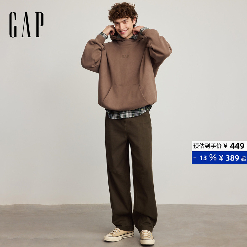 [Cheng Yi Endorsement] Gap Men's and Women's New Autumn Hooded Sweatshirt Casual Top 831513