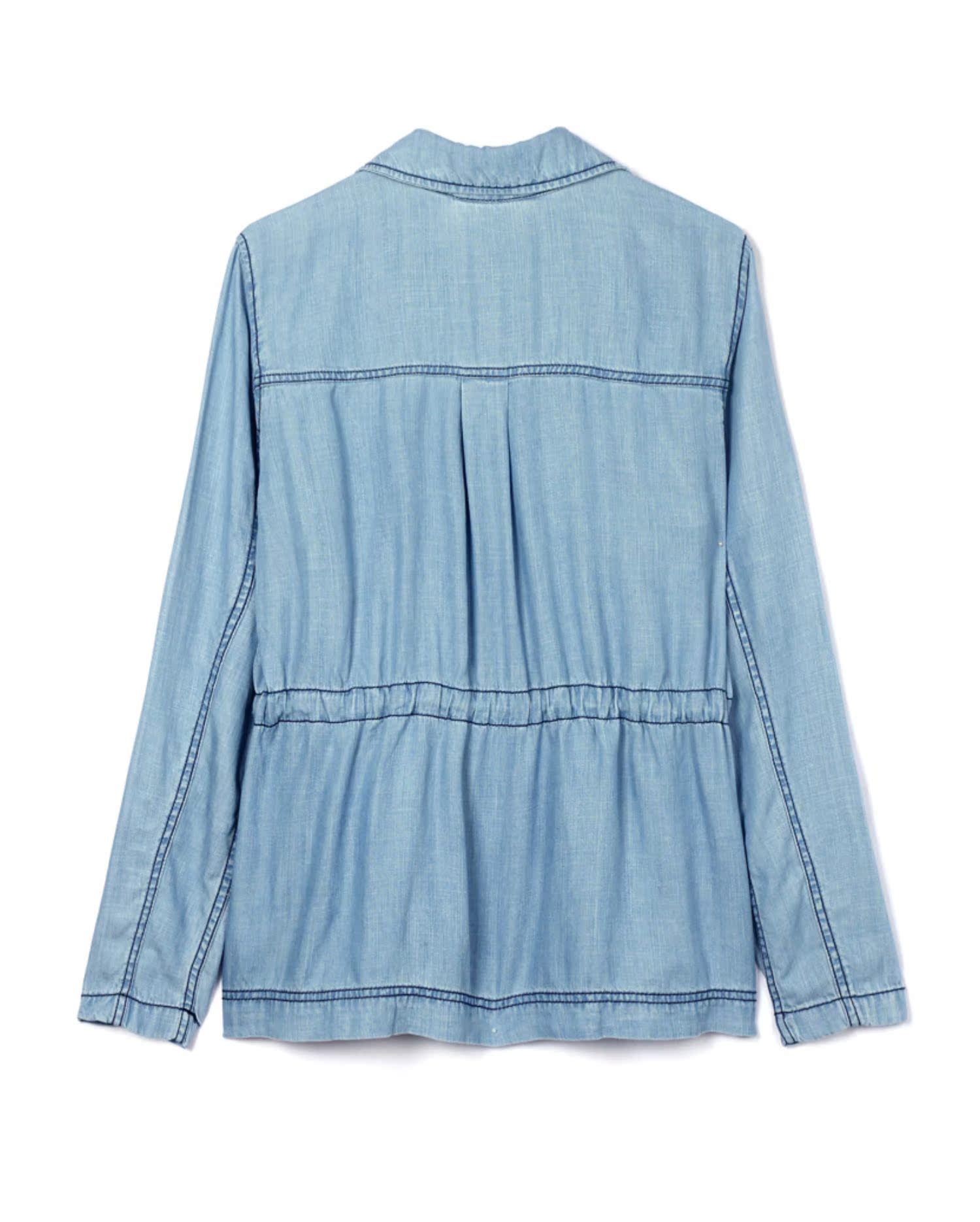 Áo sơ mi nữ dáng dài tay Gap Gap 469245 E 2019 mới Áo sơ mi thời trang nữ hàng đầu của Tencel - Áo sơ mi áo sơ mi pierre cardin