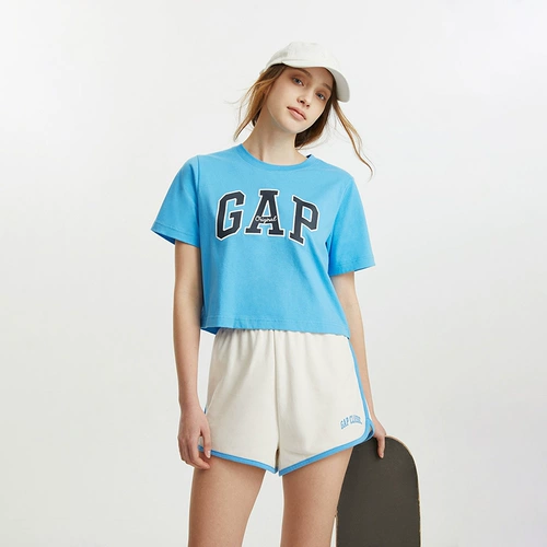 Gap Хлопковая футболка с коротким рукавом, с печатью вашего логотипа