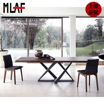 American country LOFT conference table Old Wrought iron desk Vintage solid wood desk Home dining table workbench