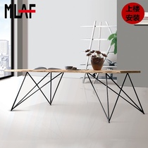 American country wrought iron solid wood table industrial wind desk loft conference table negotiation table simple modern desk