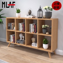 All solid wood simple bookshelf cabinet shelf floor storage storage rack storage shelf storage multi-layer bookcase simple modern
