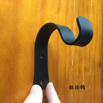 Stylish and simple wall iron hook self-tapping screw fixed single hook head strong load-bearing bending molding
