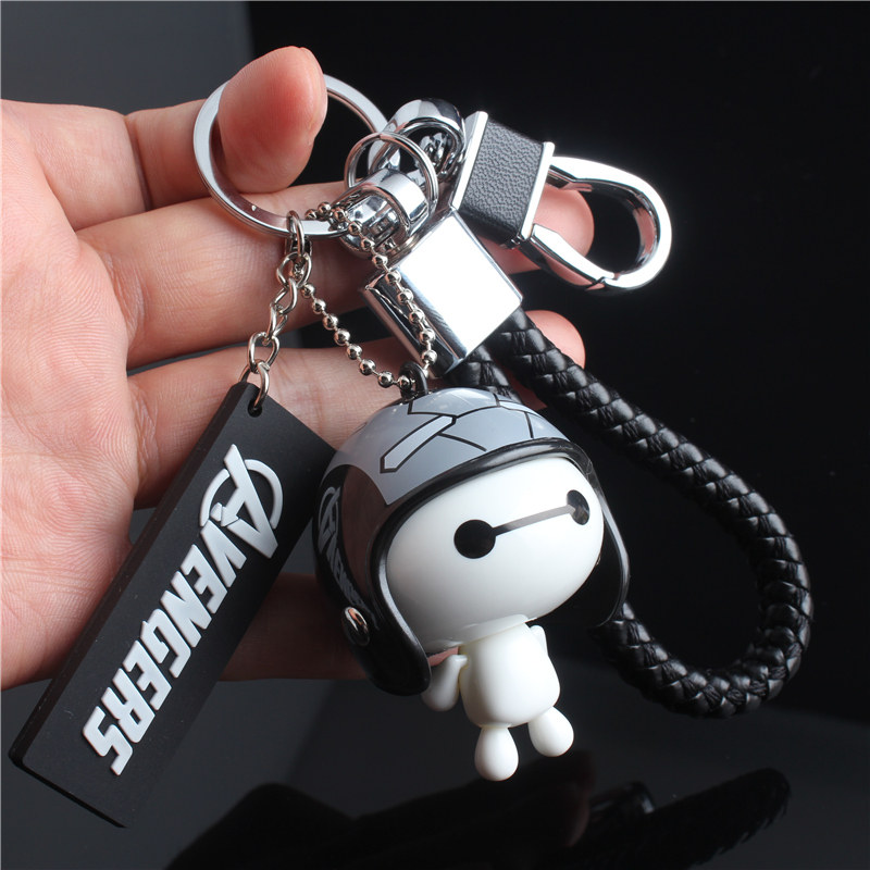 Fashion Trends Soft Rubber Card Key Button Male And Female Creative Avengers Steel Thunder God Car Key Pendant Waist Hanging-Taobao