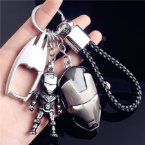 Fu Lian peripheral steel car keychain pendant Metal mens waist hanging chain