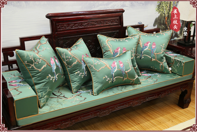 Đệm sofa gỗ gụ hiện đại Trung Quốc arhat giường bọt biển dày đệm chống trượt đệm vòng đệm gỗ rắn đệm mẫu đệm ghế