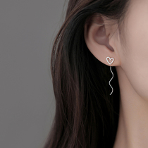 (Xiangnan) 925 sterling silver love ear wire light luxury earrings womens niche 2024 new hot style earrings spring earrings