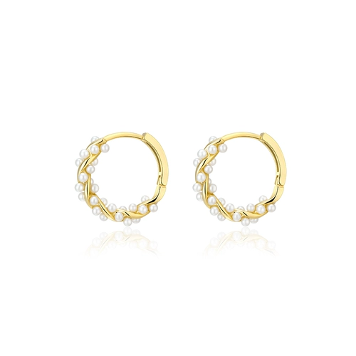 Небольшие дизайнерские серьги из жемчуга, серебро 925 пробы, легкий роскошный стиль