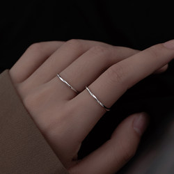 Alley South 925 Sterling Silver Circle 틈새 틈새 디자인 링
