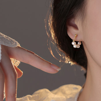 Xiangnan sterling silver pearl earrings niche high-end earrings