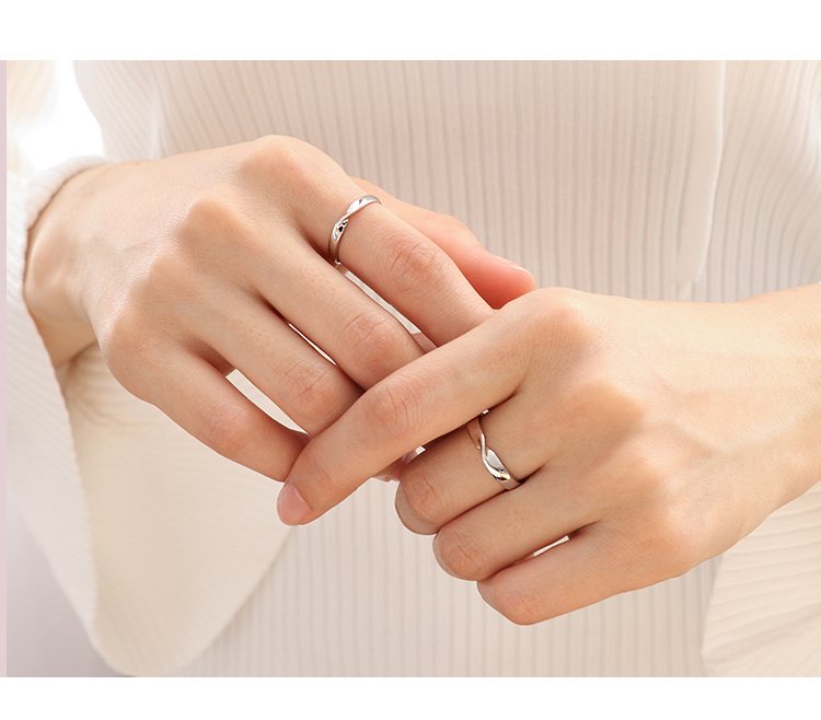 [South Lane] Nhẫn tình yêu vô hạn bạc 925 sterling đôi nhẫn Mobius nam nữ nhẫn Nhật Bản và quà tặng hoang dã Hàn Quốc nhẫn cưới