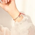 [South Lane] Bạc 925 sterling năm nay vòng tay kim cương ngọt ngào ngọt ngào dây đỏ điều chỉnh đôi nam nữ vòng pandora Vòng đeo tay Clasp