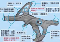 3D打印击剑手柄 金属 铝镁合金 超轻花重剑手柄  大中小三个型号