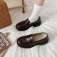 Loafers ແມ່ຍິງ heel ຂະຫນາດກາງ 2024 retro ໃຫມ່ sole ຫນາ heel ຫນາ Mary Jane ເກີບ square toe ເກີບຫນັງຂະຫນາດນ້ອຍ jk ເກີບພາກຮຽນ spring ແລະດູໃບໄມ້ລົ່ນ