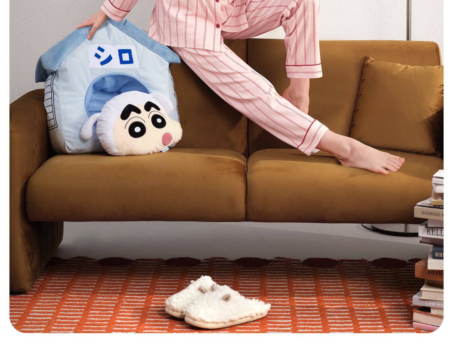 Yatemo & Crayon Shin-Chan Collaboration Cardigan Maternity Wear Autumn/Winter Nursing Pajamas for Pregnant and Postpartum Women Homewear — 14