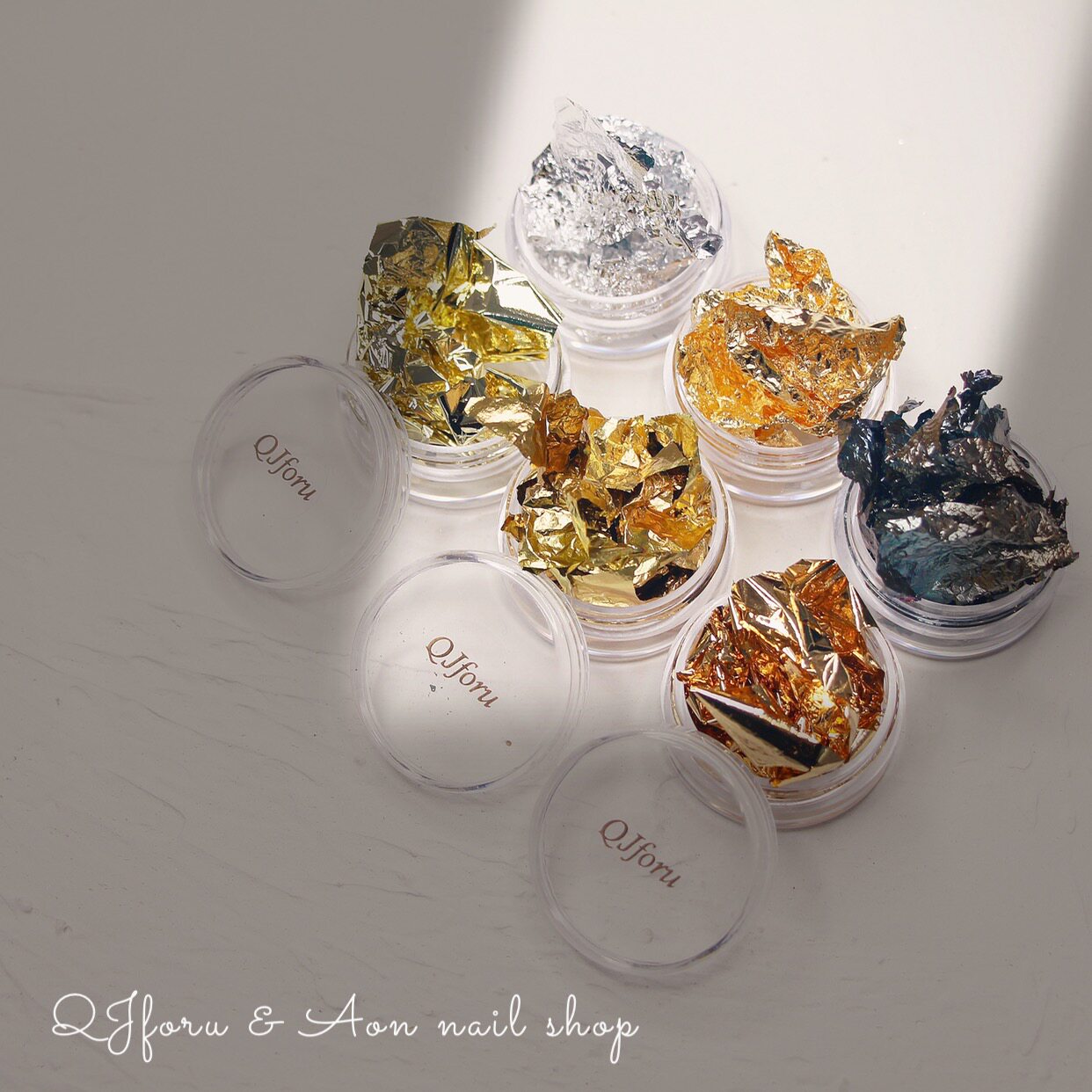 Japan Bonnail original beauty nail gold leaf 12 color gold leaf silver foil rose gold leaf large mirror gold foil