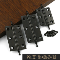  Copper hinge Pure copper antique black hinge hinge Antique furniture Copper hinge Cabinet door Pure copper small hinge doors and windows