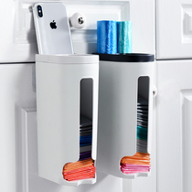 Wall-mounted garbage bag storage box artifact extraction kitchen plastic bag collector non-perforated convenient bag
