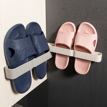 Punch-free bathroom Slipper rack folding wall-mounted toilet drain rack toilet slippers storage artifact