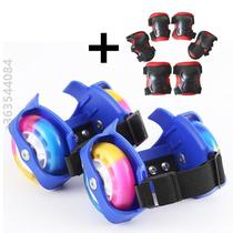 School Children Wheel Slip Assisted Wind Fire Wheel _ Storm Walking Shoes Skate Light Wheel With Wheel Sliding Shoes Starry Sky Four Wheels PU Shine