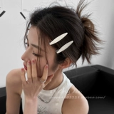 Заколка для волос с матовой текстурой серого цвета 85 градусов для женщин, высококачественная боковая заколка с одним словом и темпераментной челкой, заколка для сломанных волос, заколка в виде утконоса