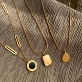 Новое горячее стильное двустороннее ожерелье из титановой стали 2025 года для женщин, легкий роскошный свитер, невыцветающая, универсальная цепочка на ключицу и шею 𫔀