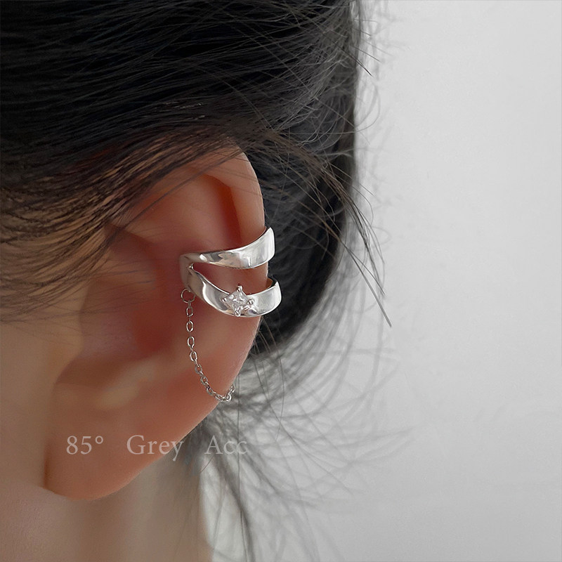 Advanced Sensation Flow Suear Clip Without Earthy Hole Woman Summer 2022 New Tide Ear Bone Clip Earrings Temperament Lukewarm Air Ear Accessories
