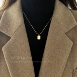 Новое горячее стильное двустороннее ожерелье из титановой стали 2025 года для женщин, легкий роскошный свитер, невыцветающая, универсальная цепочка на ключицу и шею 𫔀