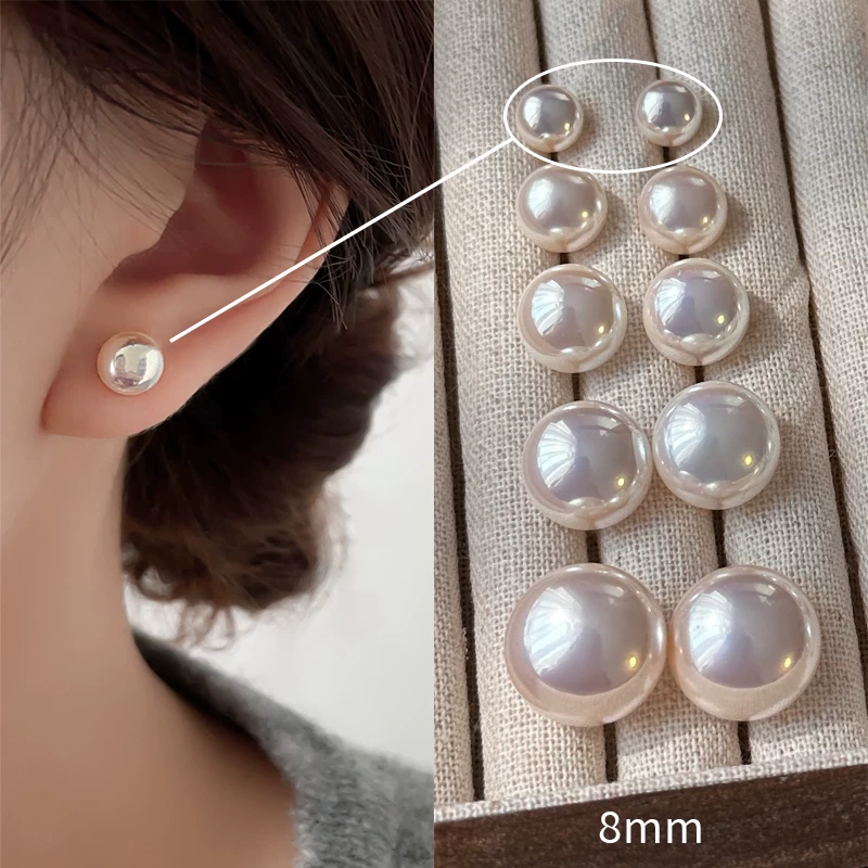 Earrings from pearl, ear clips, high-quality style, light luxury style