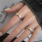 Металлическое небольшое дизайнерское безразмерное кольцо с камнем с цирконом, легкий роскошный стиль, изысканный стиль, на указательный палец