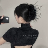 Заколка для волос, плюшевая большая заколка-крабик, акула, страус, яркий броский стиль, изысканный стиль