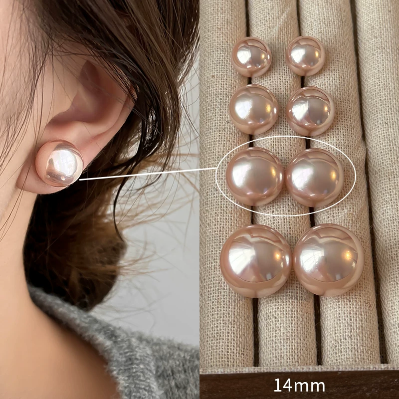 Earrings from pearl, ear clips, high-quality style, light luxury style