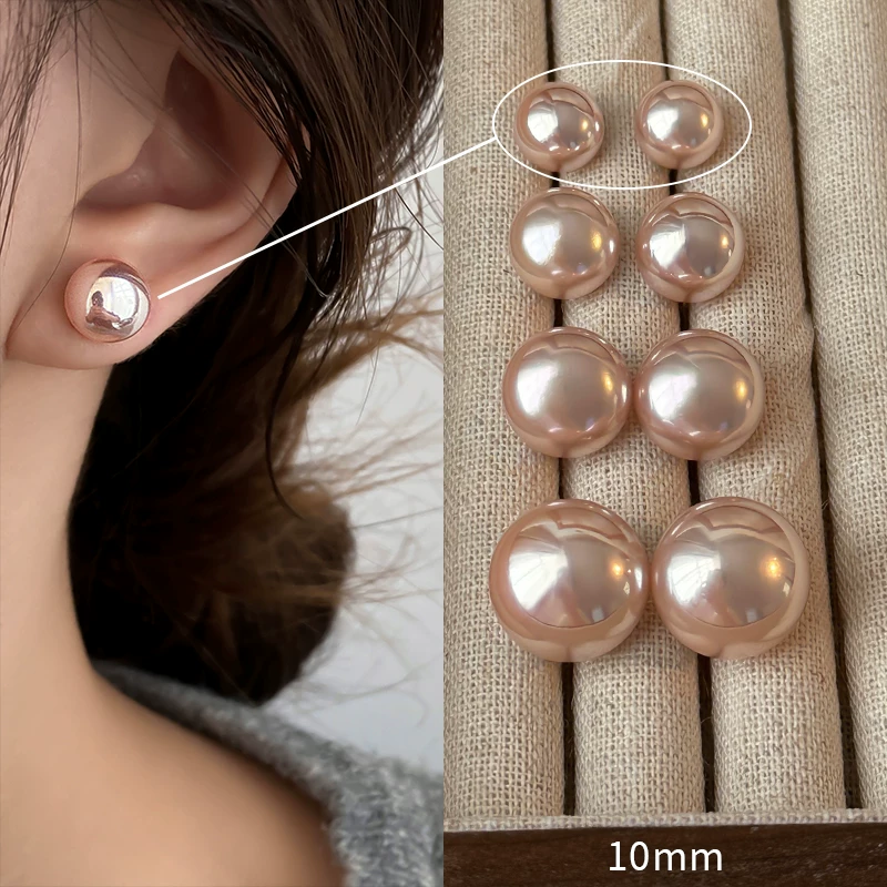 Earrings from pearl, ear clips, high-quality style, light luxury style