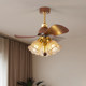 Vintage-Style Fan Light for Home Use, 2026 New Model, Retro Bauhaus Dining Room Light, Straight Blade Silent Integrated Ceiling Fan Lighting Fixture