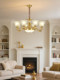 All-Copper American-Style Living Room Chandelier, European-Style Retro High-End Grand Villa Lobby Main Light, Dining Room Copper Lamp, 2026 New Model