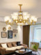 All-Copper American-Style Living Room Chandelier, French Retro Mid-Century Style, High-End Villa Lobby, Duplex Building, Dining Room Copper Lighting Fixtures