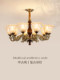 American Retro Living Room Chandelier, French Mid-Century Style Hall Main Light, 2026 New Model Bedroom Dining Room Trumpet Flower Lamp