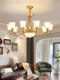 American-Style Retro All-Copper Living Room Chandelier, Country Pastoral 2026 New Model, High-End and Grand Villa Lobby Dining Room Copper Lamp