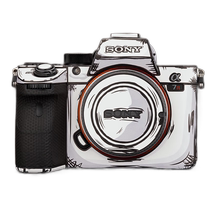 Meibendo Suitable for Sony A7M4M3R5 camera protective film SONY A74 body sticker A7S3A7M2FX30 2D version skin 3M