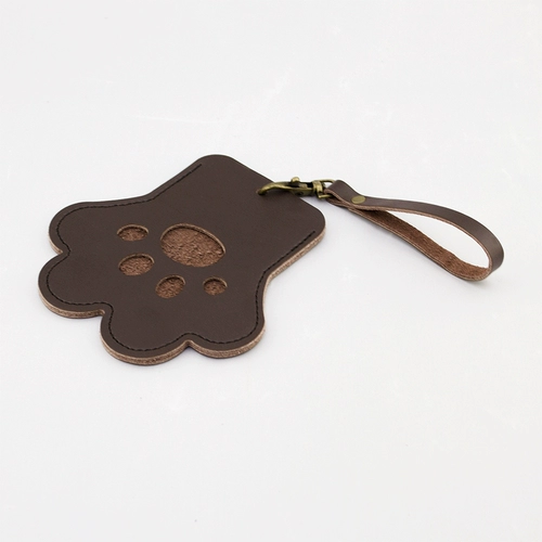 Кожаный милый картхолдер, большой чехол для проездного, воловья кожа, из натуральной кожи