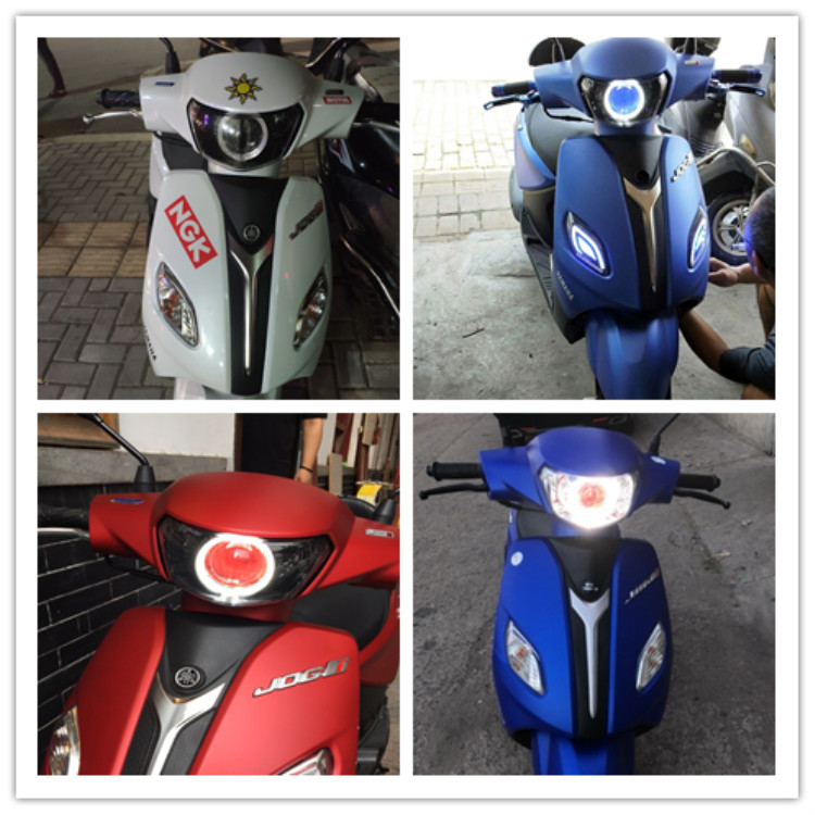 Ưu đãi đặc biệt Yamaha mới lưới thông minh I lắp ráp đèn pha Q5 ống kính Hella 5 ống kính thiên thần mắt quỷ xenon đèn pha - Đèn HID xe máy đèn pha siêu sáng cho airblade 125