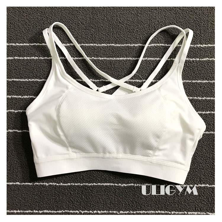 Thể thao cố định bọt biển chống sốc cốc ba chiều mỏng phần đẹp trở lại thể thao đồ lót bra chạy yoga bra vest áo ngực thể thao nike