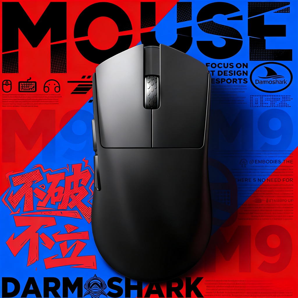 Darmoshark达摩鲨M9无线鼠标超大手59g轻量电竞游戏有线吃鸡鼠标评价