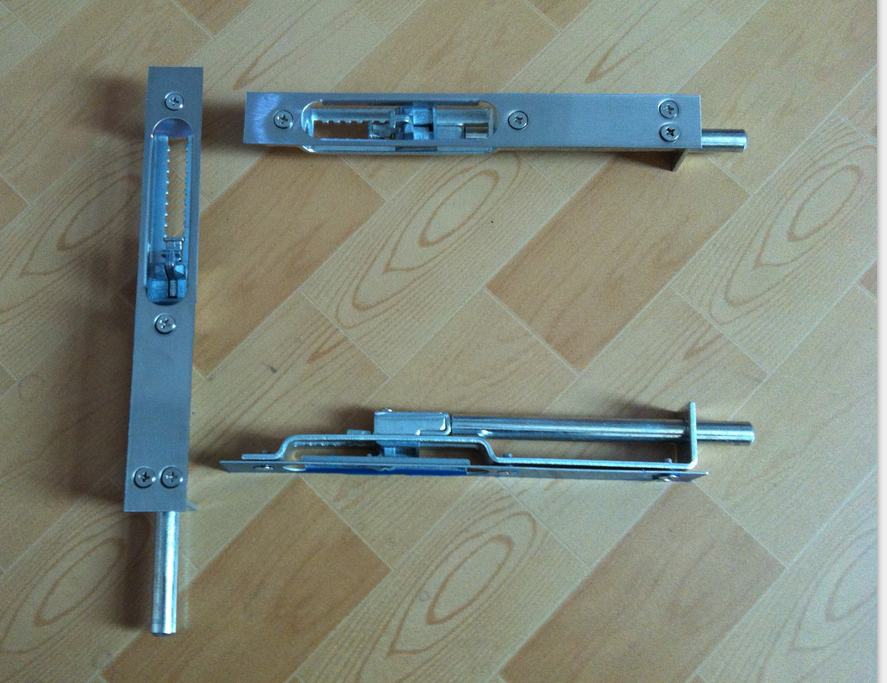 Anti-theft door bolt square head with teeth dark bolt 304 stainless steel bolt 6 inches 8 inches Kaixi old door bolt