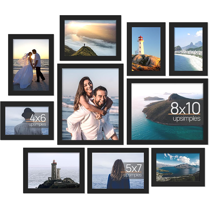 American-Style Amazon Photo Frames, Multi-Size Combination Photo Wall, 8*20 Multi-Hole Cardboard Picture Frames, Factory Direct Sales