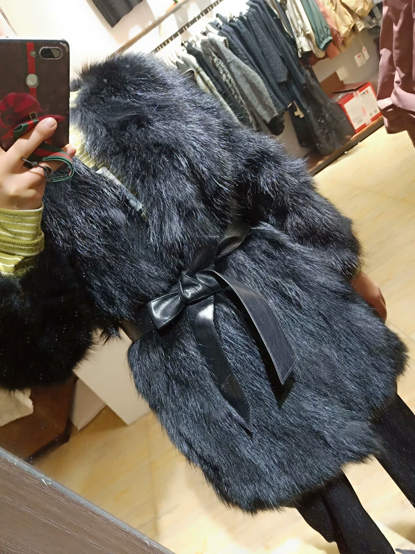 2019 mới mùa đông lông áo vest nữ cáo lông mùa đông trẻ trung lông gấu trúc dài lông - Faux Fur