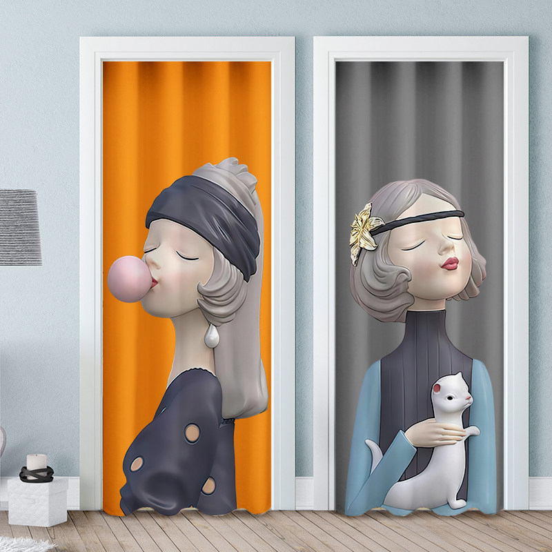 Net red cartoon test room door curtain children changing room curtain boy girl dressing room cover curtain