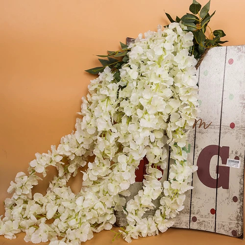 Симуляция глицерия Цветок фиолетовой фиолетовый потолочный цветок и виноградный внутренний интерьер виноградный виноградный висящий свадебный декоративные пластиковые винограды