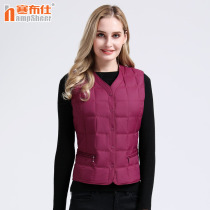 Middle-aged and elderly down vest waistcoat ladies large size autumn winter winter warm inner wallow cold Bushi new products 1875